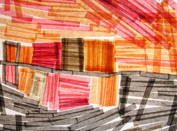 Serafines Palast / Collage; Papier, Vlies
